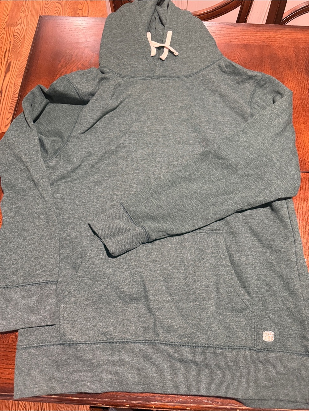 Men's Hooded Pullover Sweatshirt in Heather Green